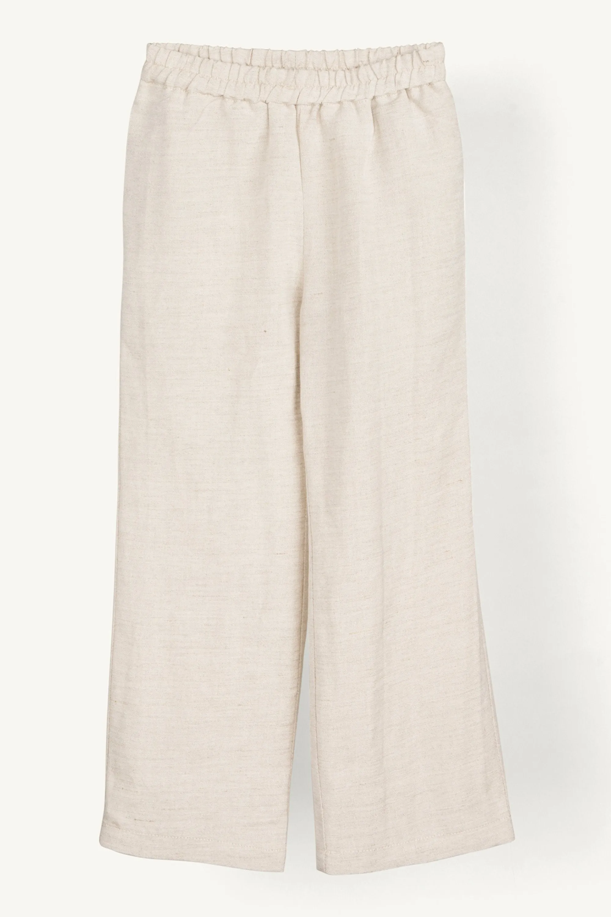 Adalila Linen Top & Pants Set - Oatmeal (Girls)