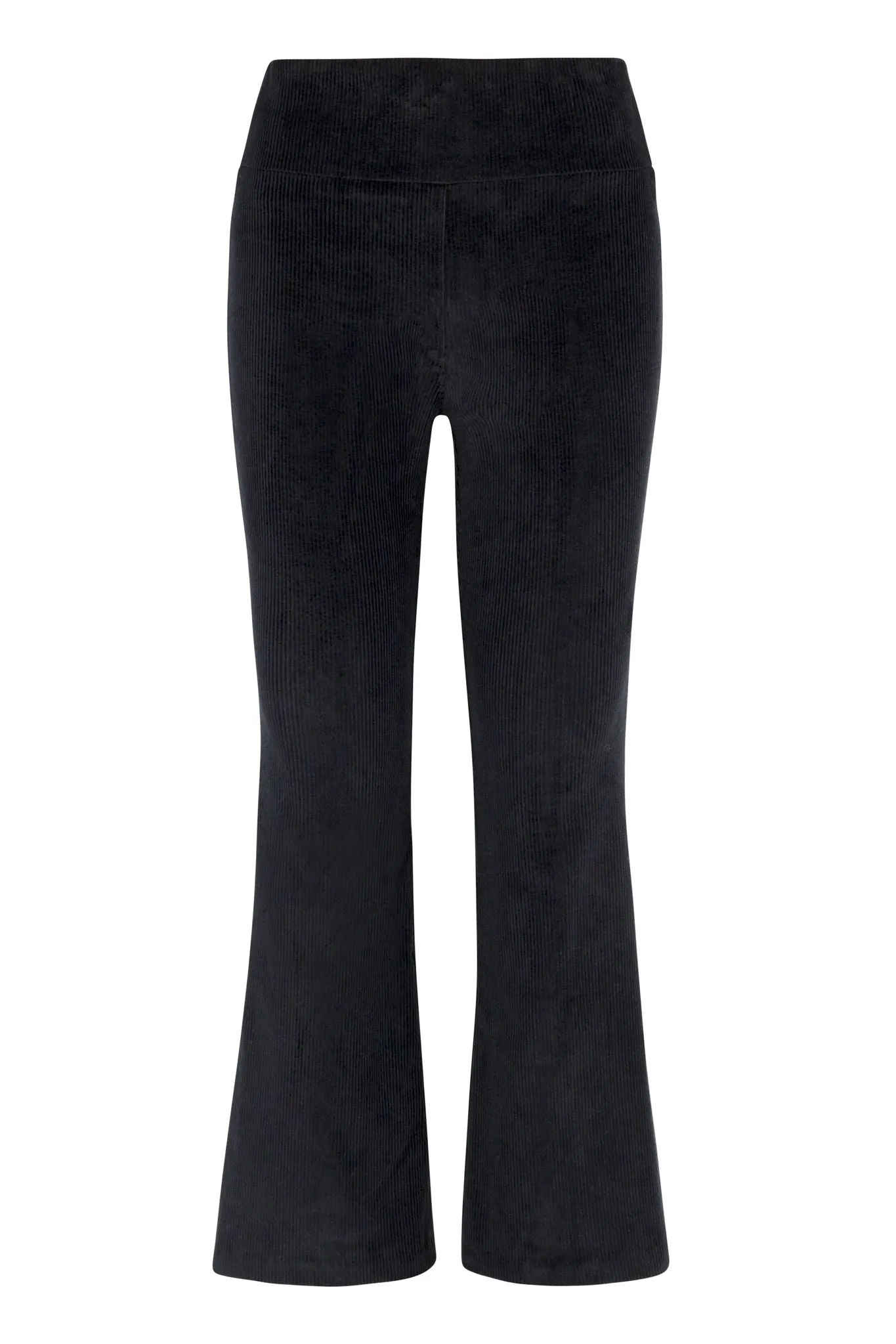 Black Corduroy Ankle Flare Pants