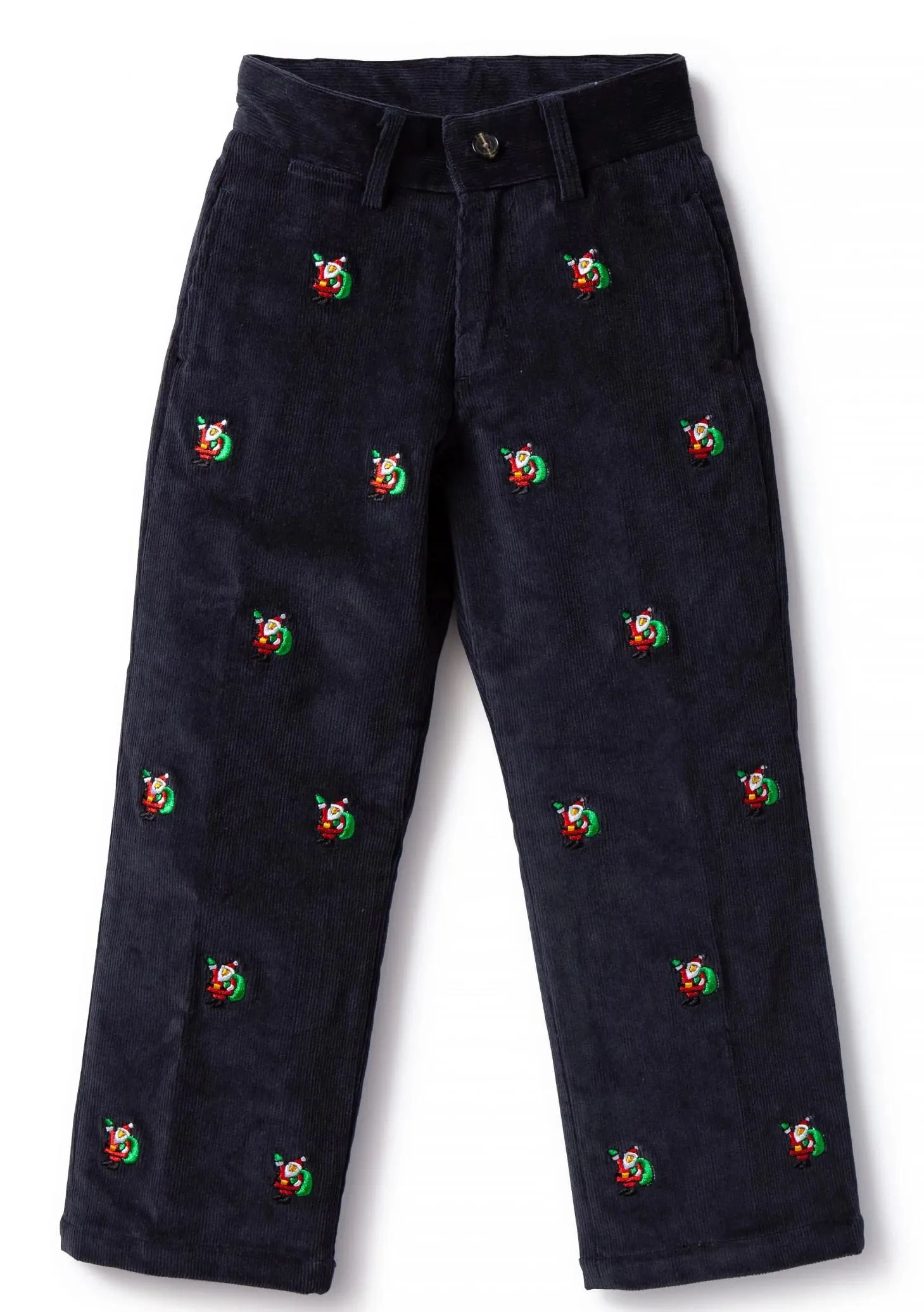 Boys Beachcomber Corduroy Pant Nantucket Navy with Santa