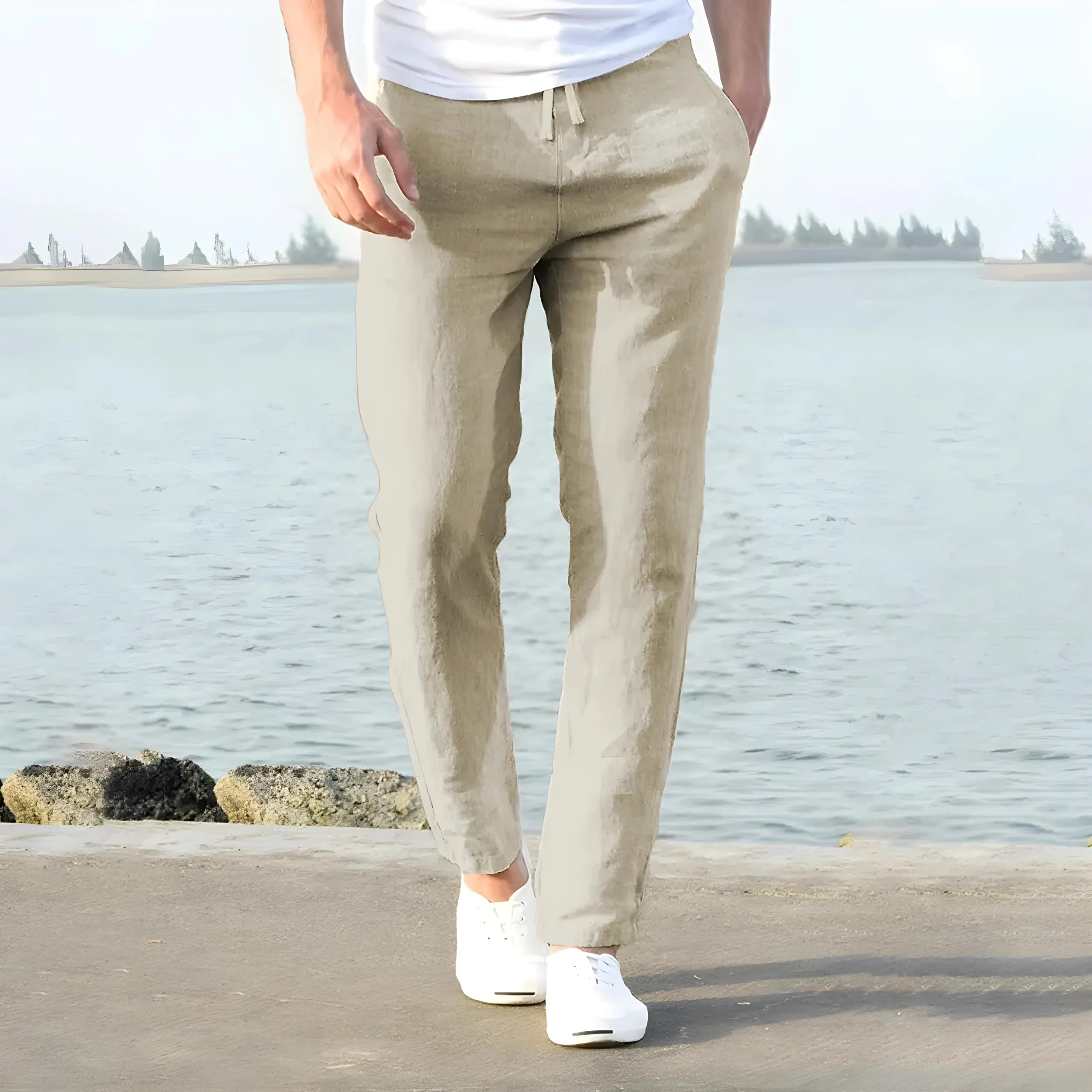 Breathable Linen Pants for Men