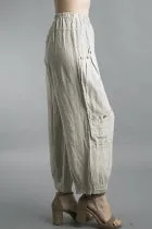 Coconut Button Linen Pants