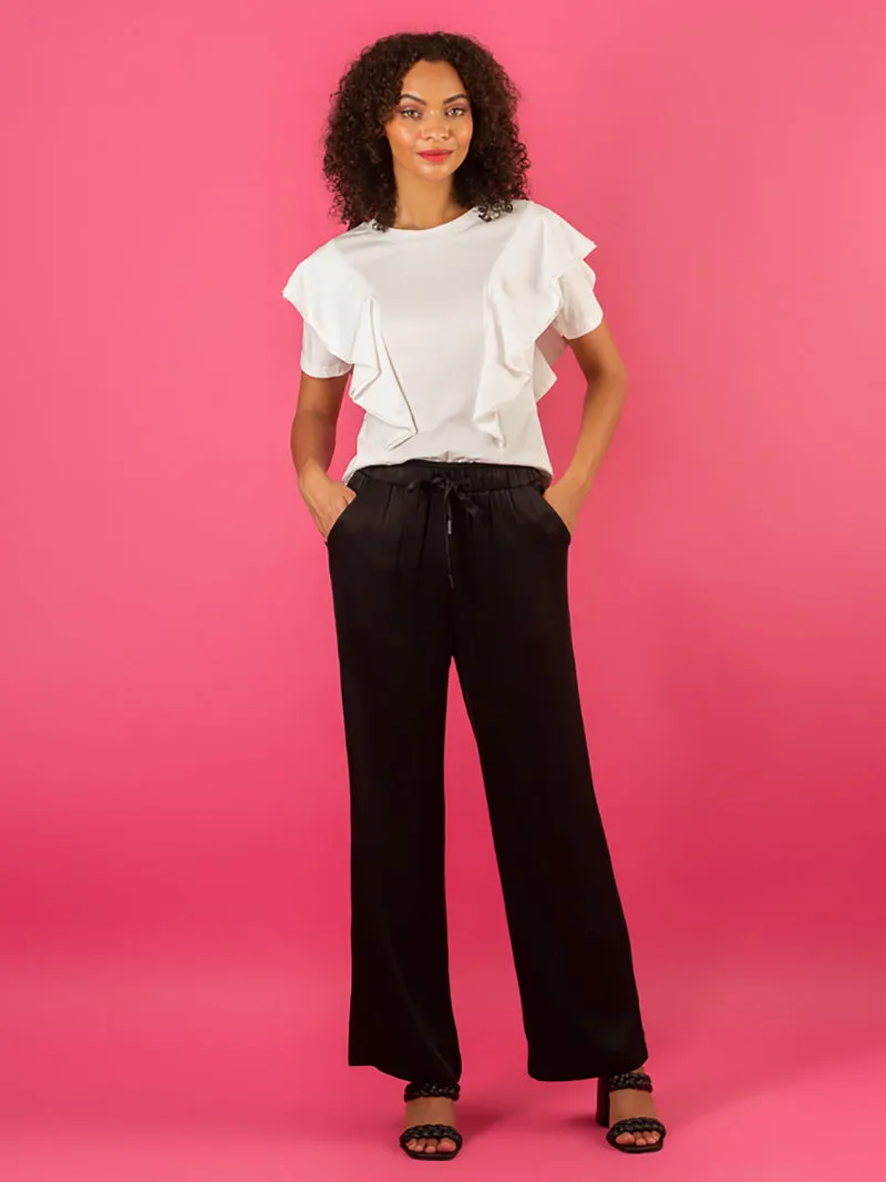 Cupro Relaxed Cut Pants