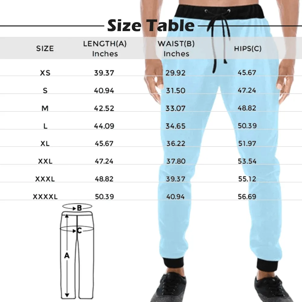 Custom Face Black White Grid Sweatpants Couple Matching Personalized Casual Sweatpants