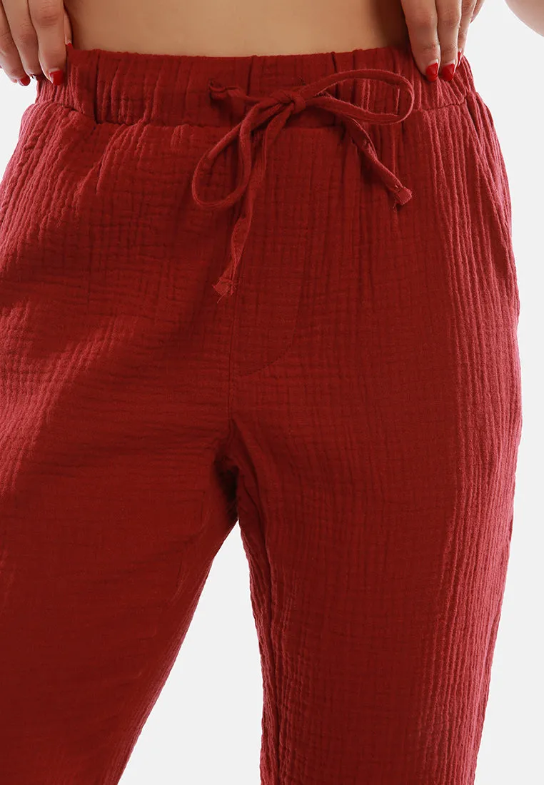 Drawstring Narrow Bottom Summer Pants