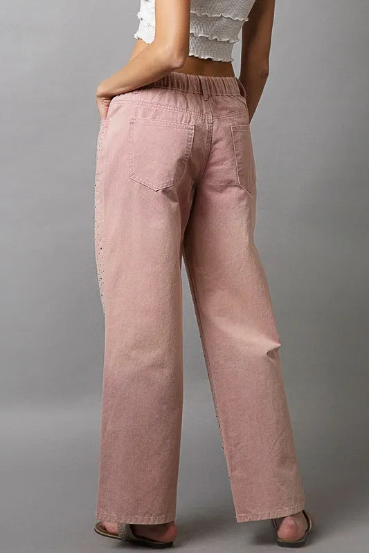 Embellishments Gradient Wide Leg Pants