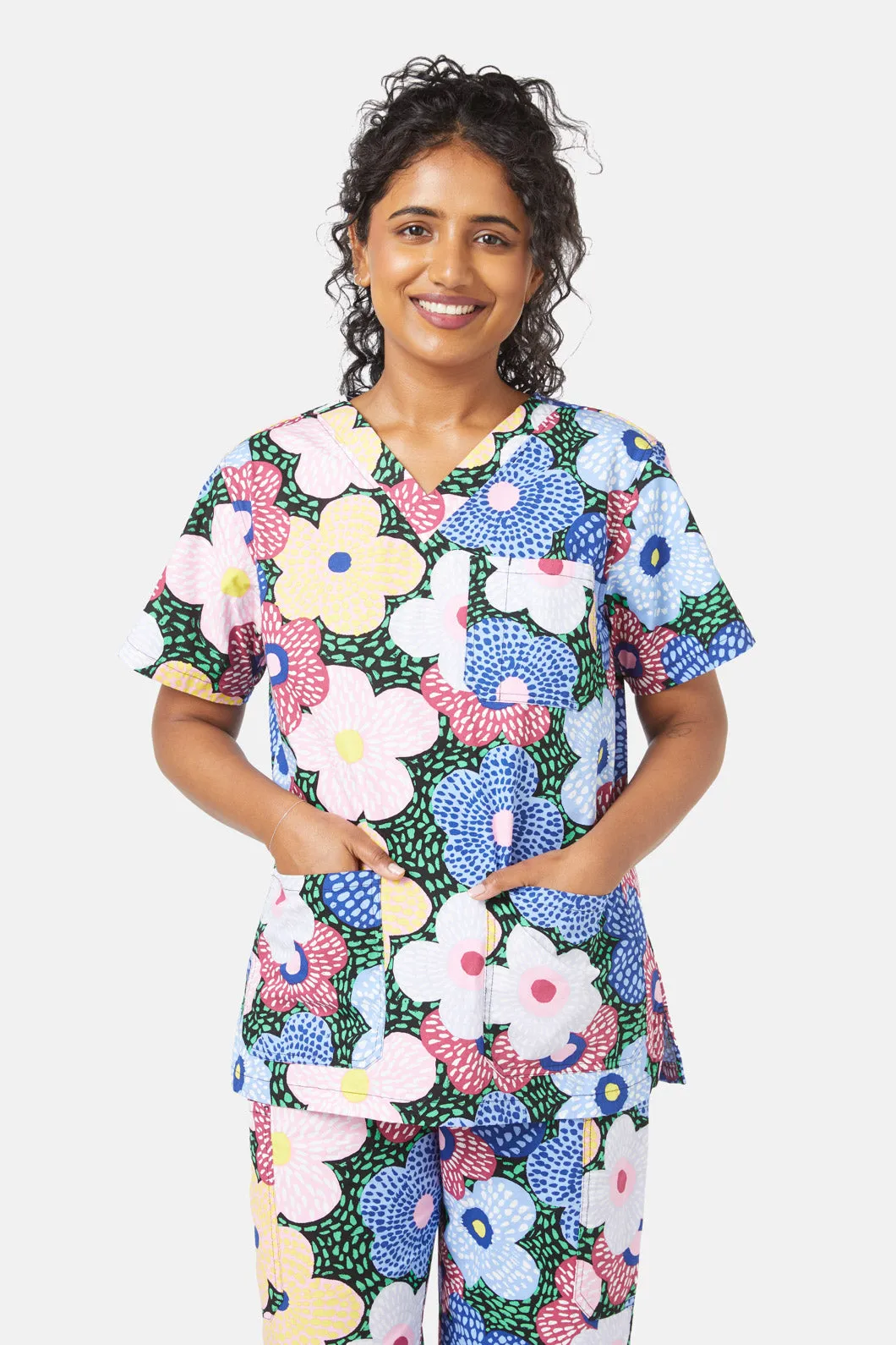 Flower Carnival Scrub Set