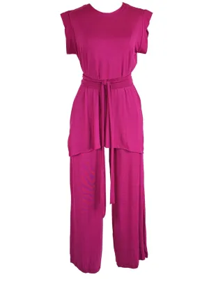 Fuchsia Tunic and Palazzo Pant Set