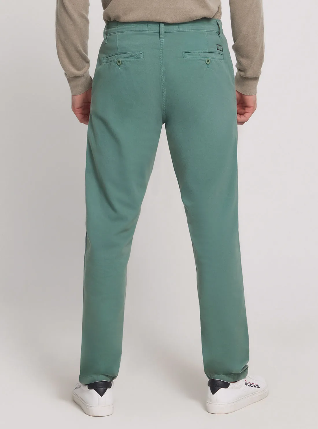 Green Mid-Rise Angels Chino Pants