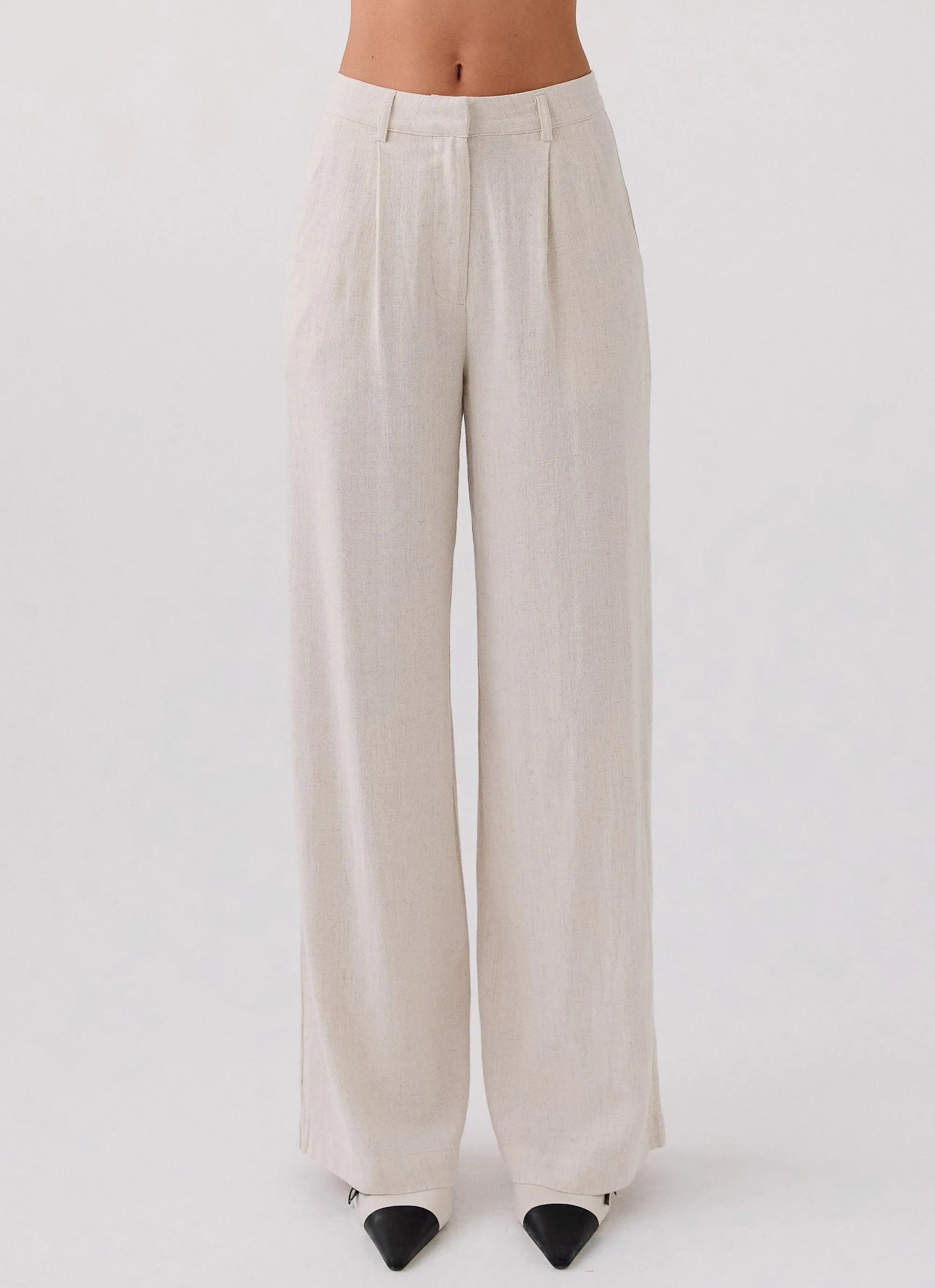 Heatwave Linen Pants - Oatmeal