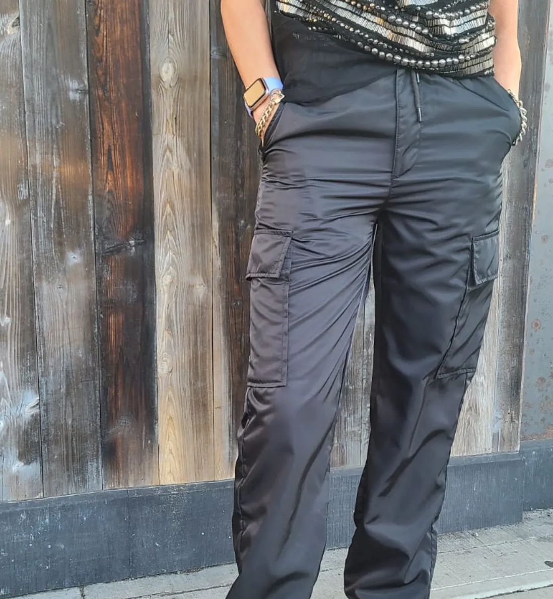 Jade Black Cargo Pant