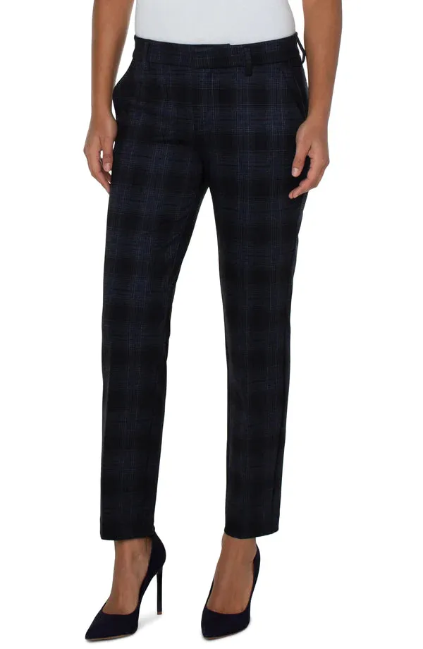 Kelsey Trouser 29" | Black/Blue Plaid