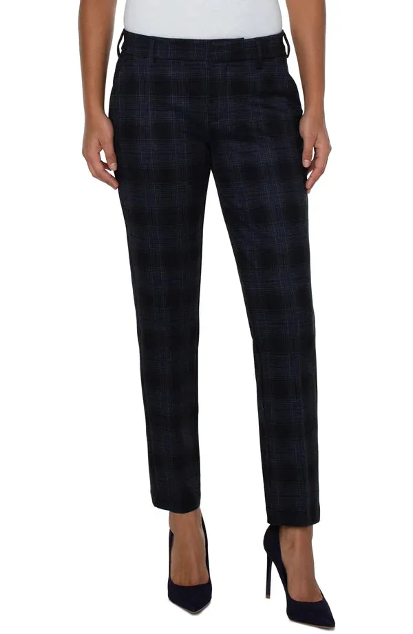 Kelsey Trouser 29" | Black/Blue Plaid