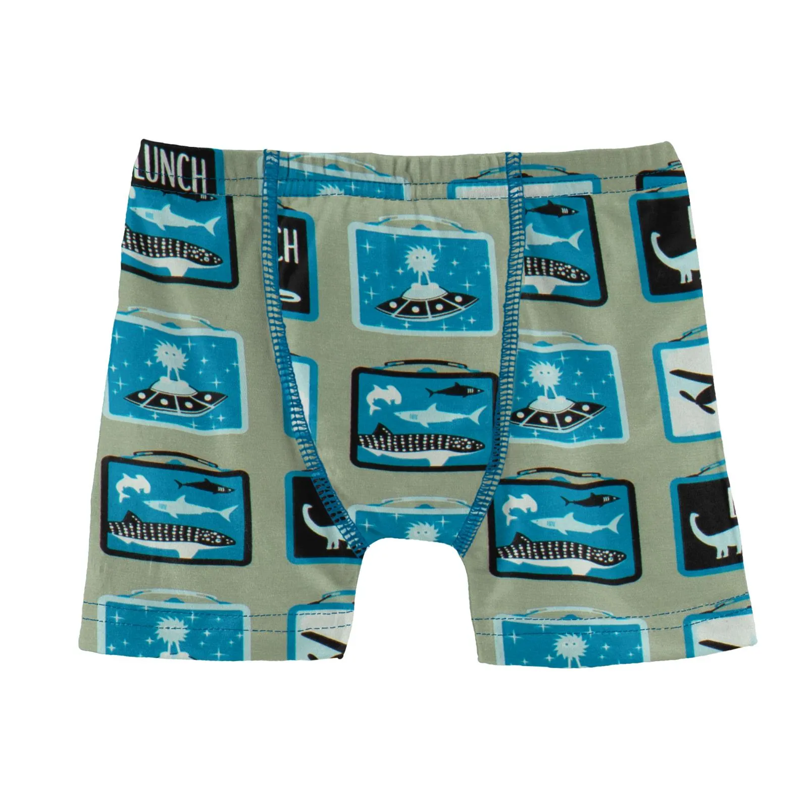 KicKee Pants Silver Sage Lunchboxes Boys Boxer Brief