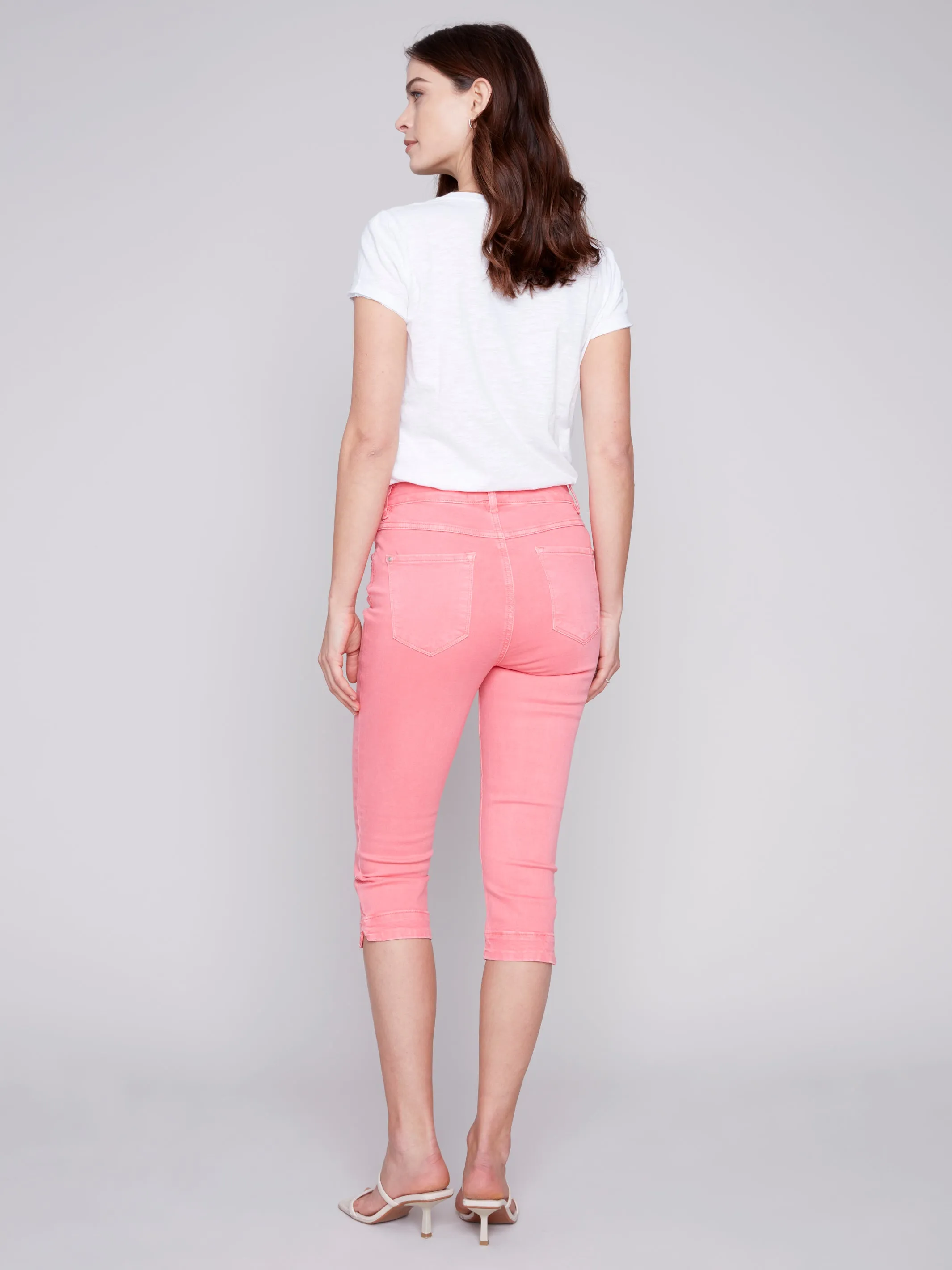 Knee High Crop Twill Pants