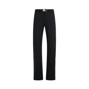 Lightweight Cotton Buckle Pants in Black