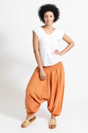 Low Crotch Pants Pintuck - Orange