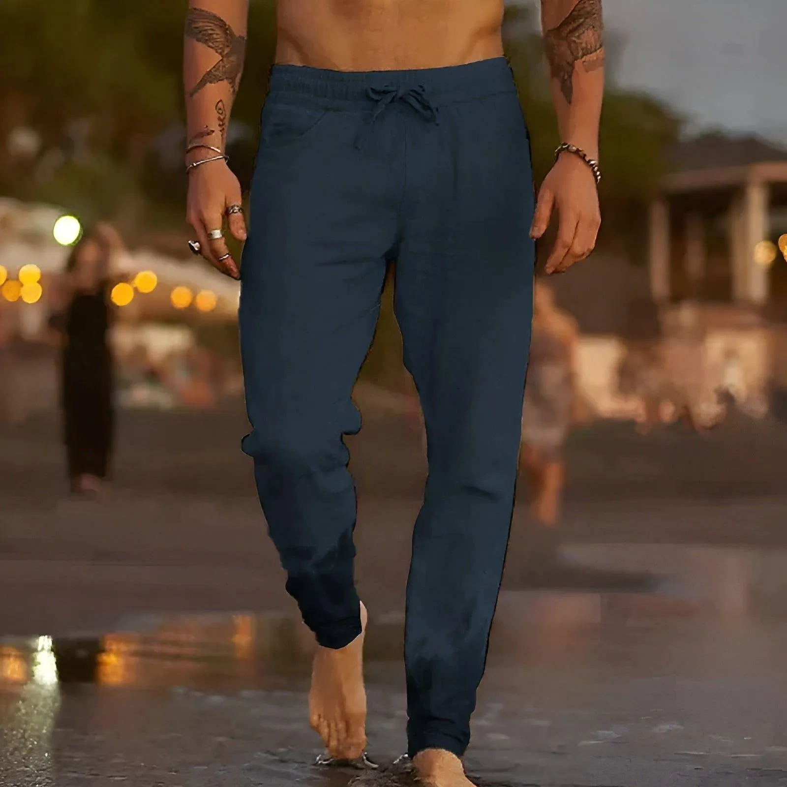 Maximilian Pants - Lässige Herren-Strandhose mit Kordelzug