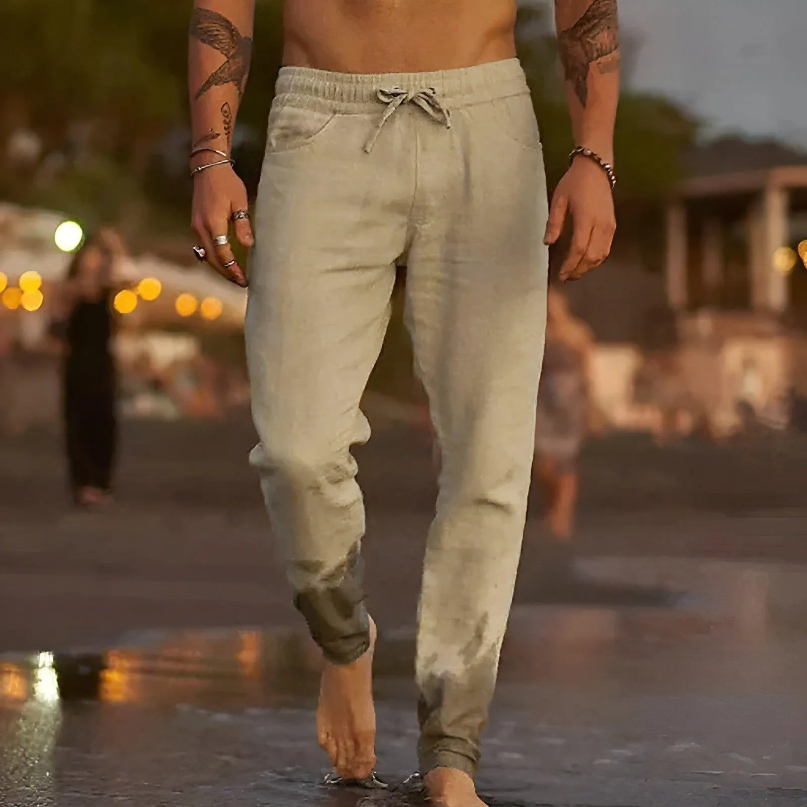 Maximilian Pants - Lässige Herren-Strandhose mit Kordelzug