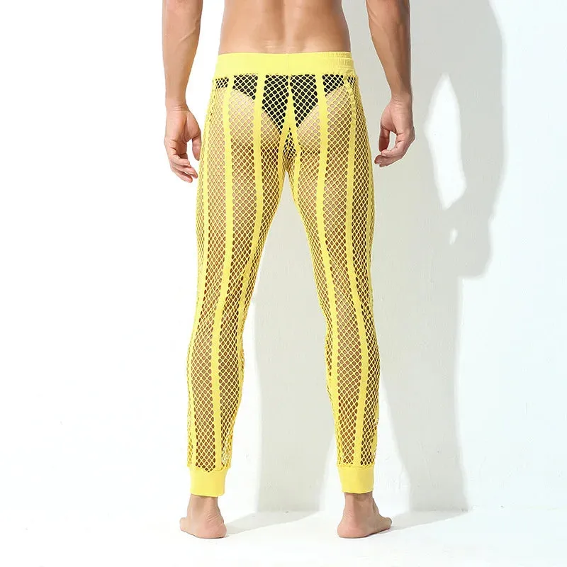 Men's Breathable Mesh Ankle-Tied Lounge-Pants