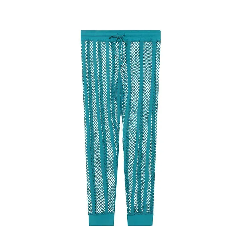 Men's Breathable Mesh Ankle-Tied Lounge-Pants