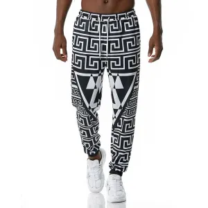 Men's Printed Mid-Rise Elastic Pocket Lounge Pants 91956977L