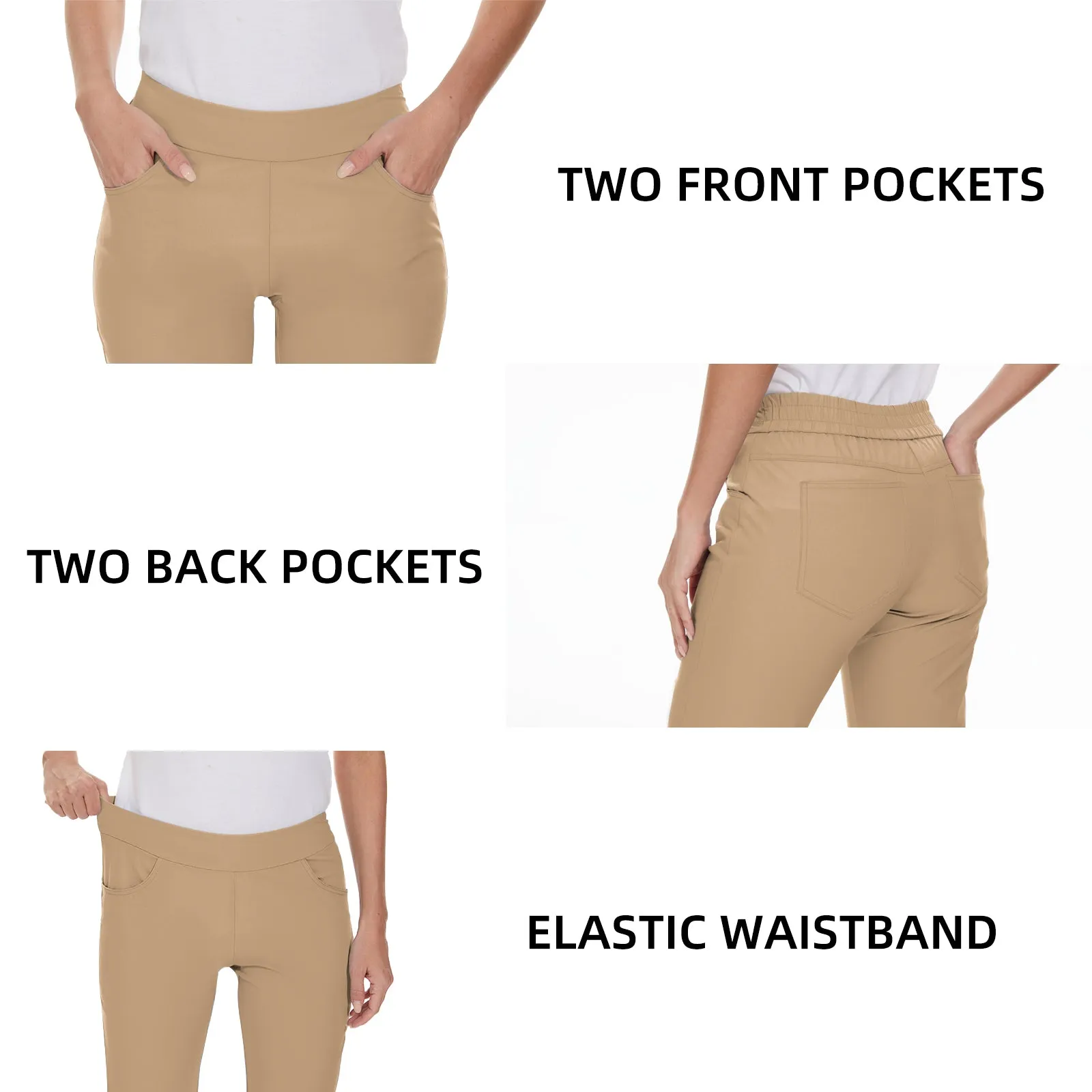 MOTEEPI Womens  Lightweight Stretchy Work Hiking  Golf Pants