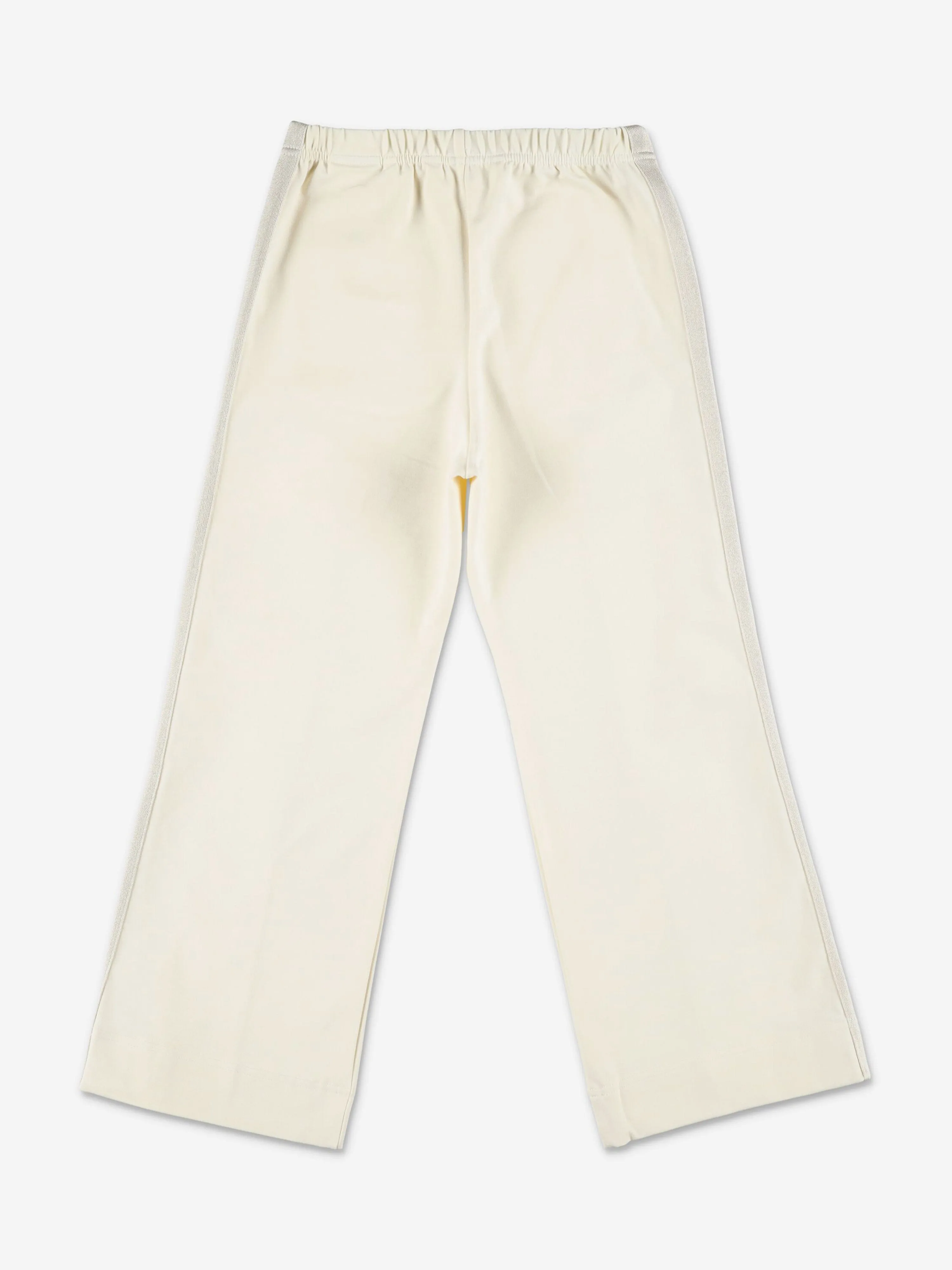 Palm Angels Girls New Track Wide Leg Pants in White