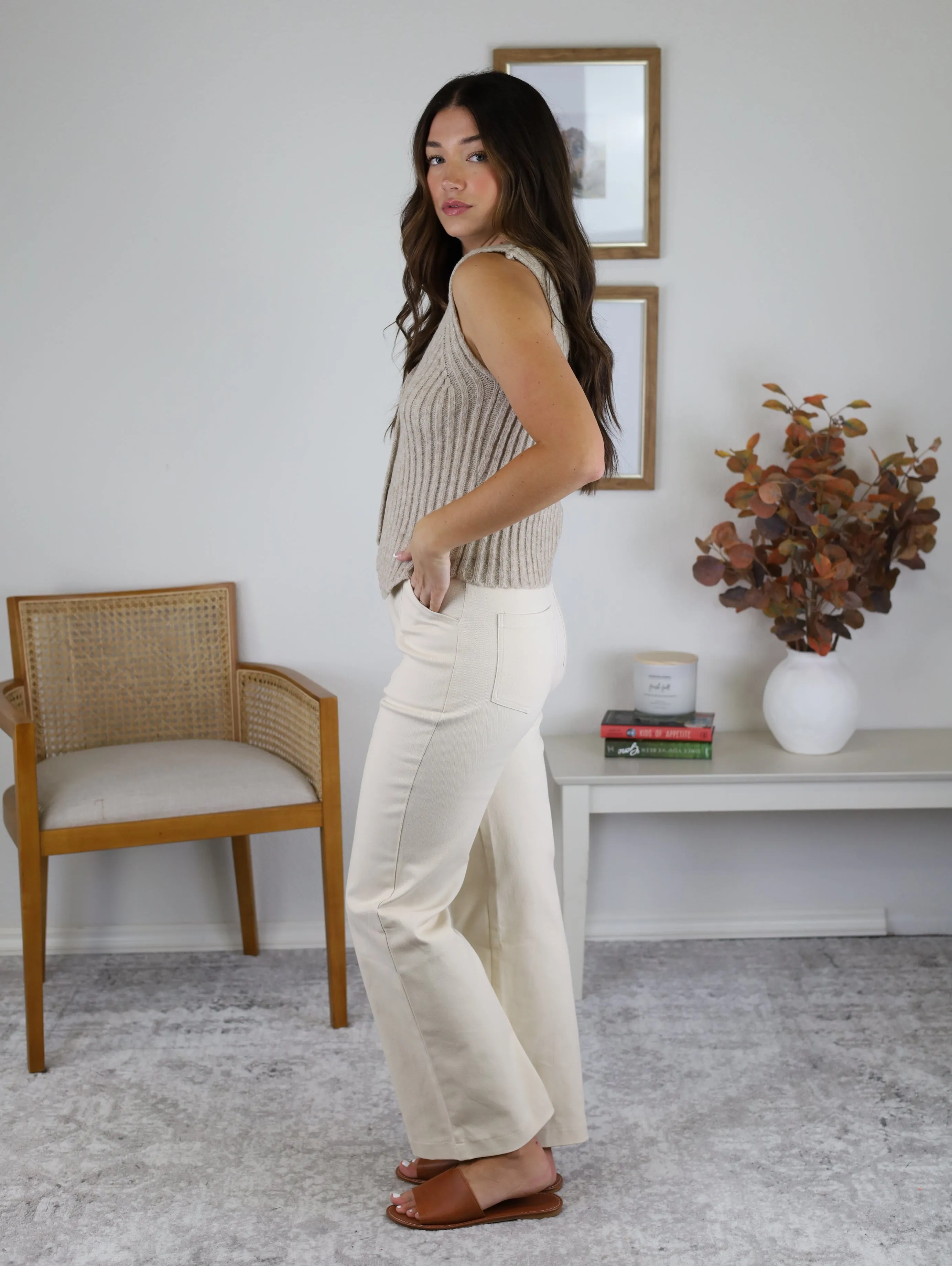 Rockford Front Seam Wide Leg Pant