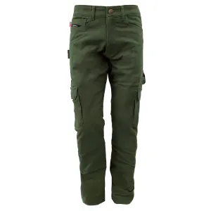 SALE Relaxed Fit Cargo Pants - Army Green with Pads