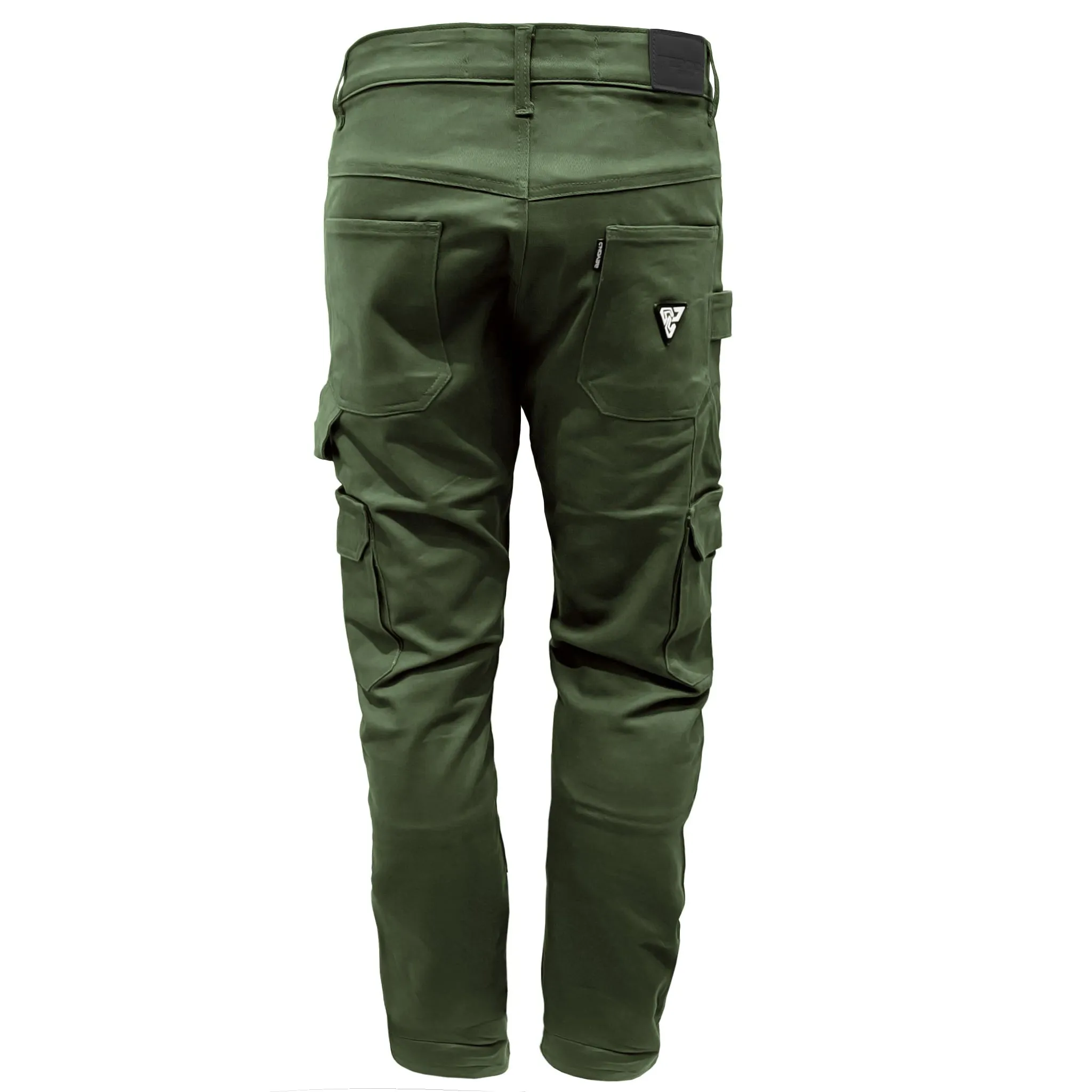 SALE Relaxed Fit Cargo Pants - Army Green with Pads