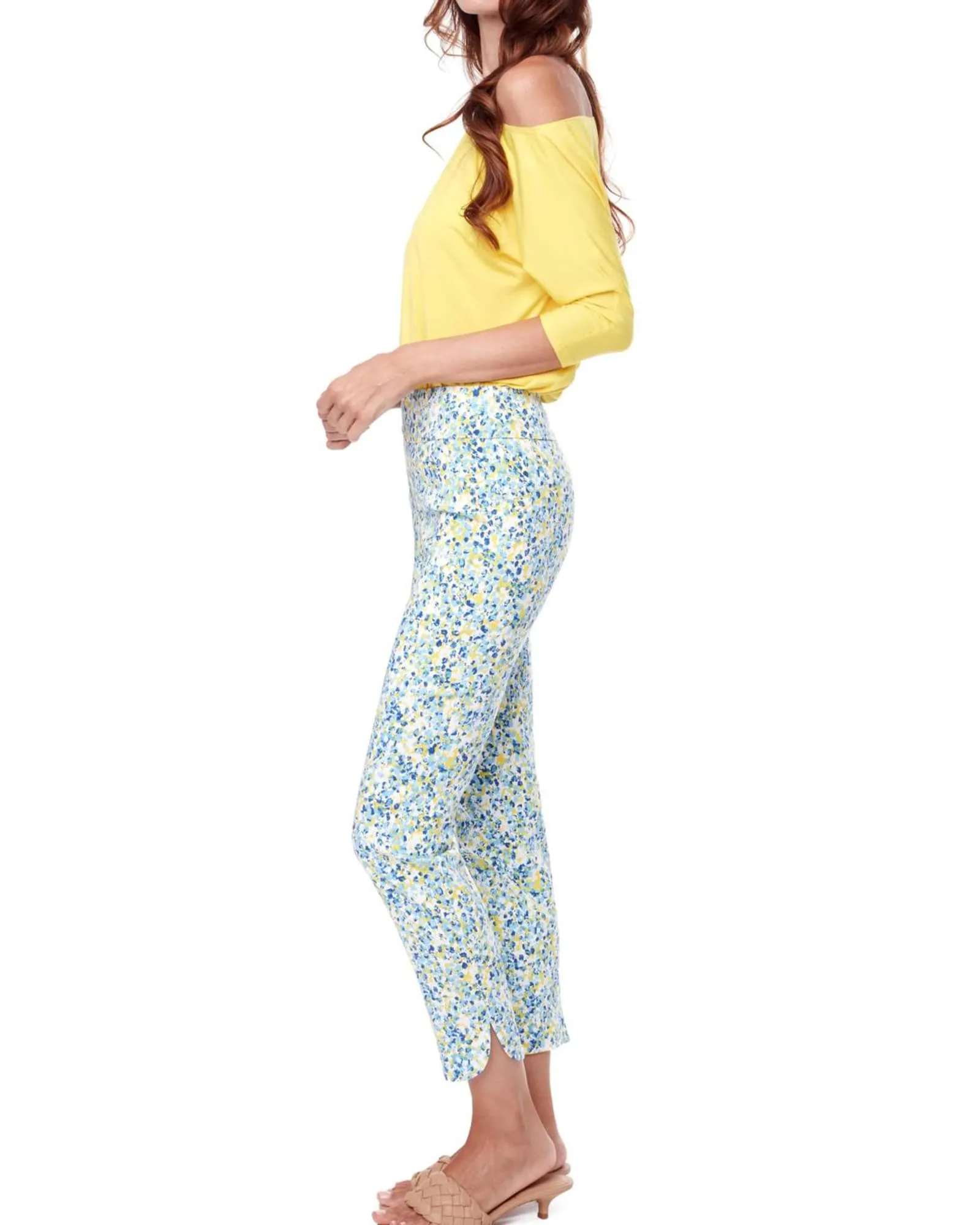 Speckles Print Pant In Blue/Yellow | Blue/Yellow