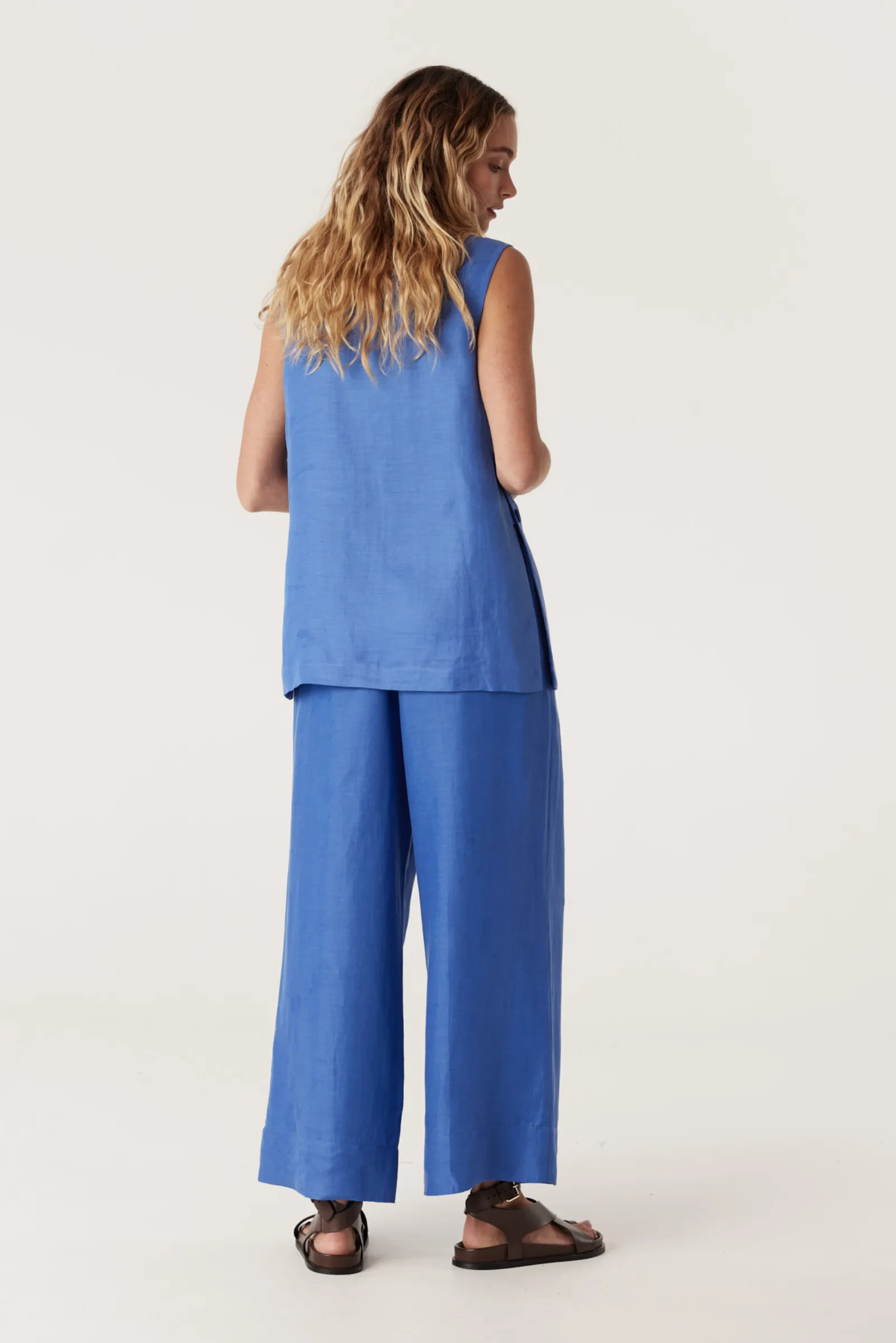 Spring Relaxed Pants - Cornflower Blue