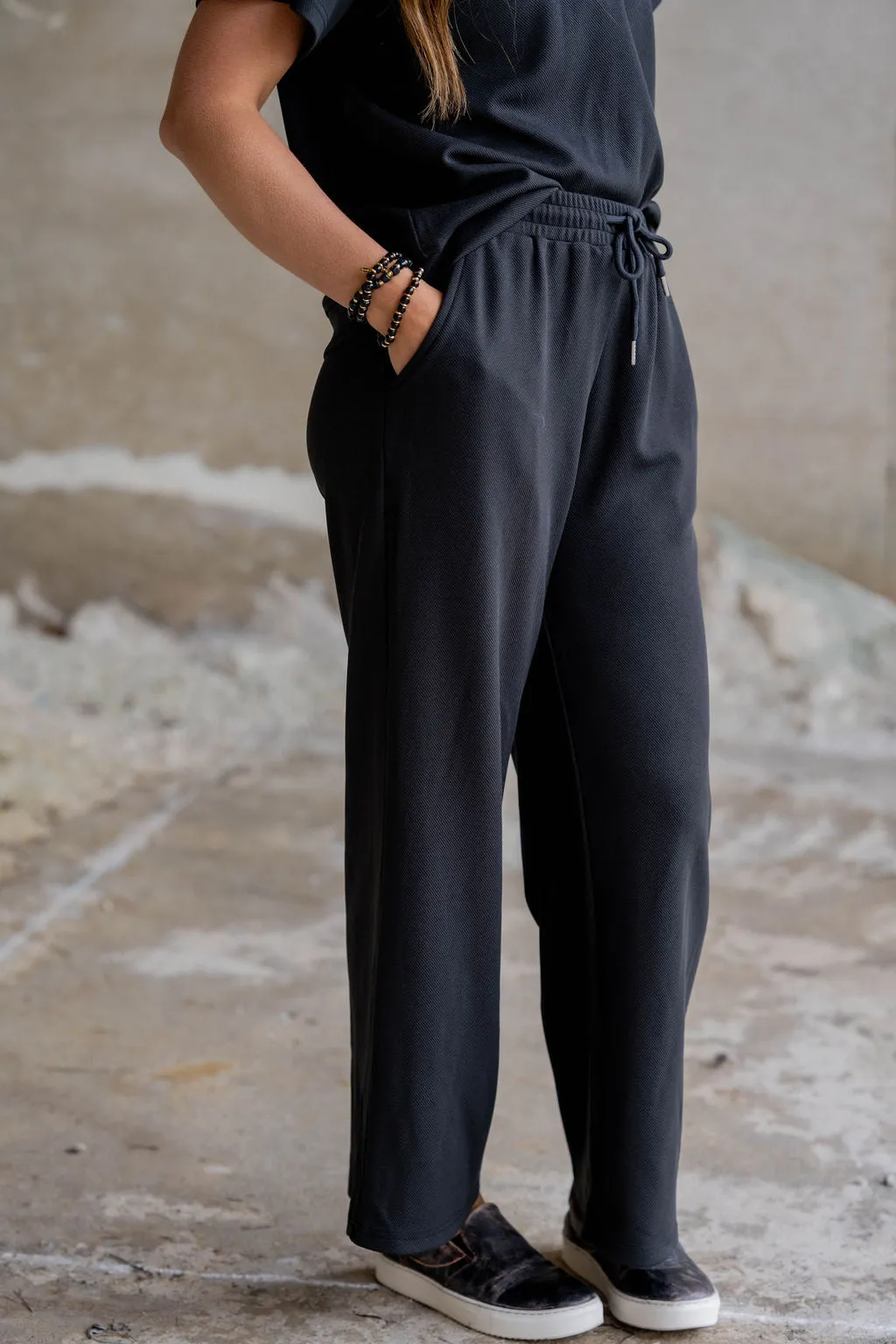 Textured Relaxed Pants