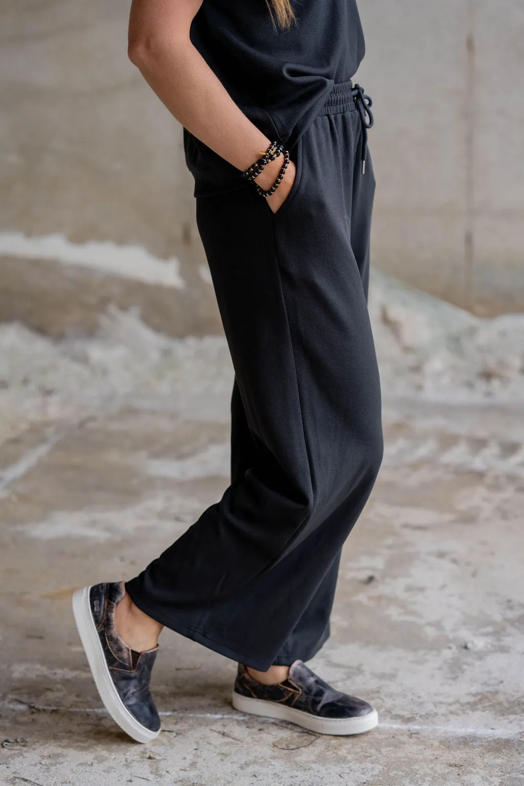 Textured Relaxed Pants