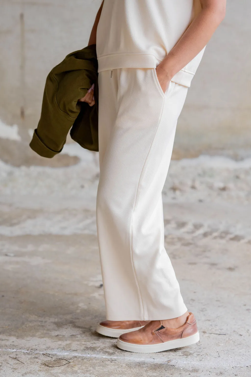 Textured Relaxed Pants