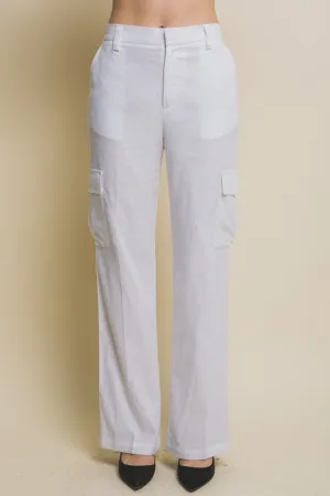 The Tara Linen Pants- White