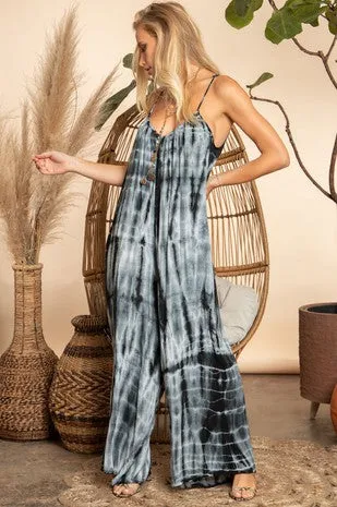 Tie Dyed Gauze Jumpsuit