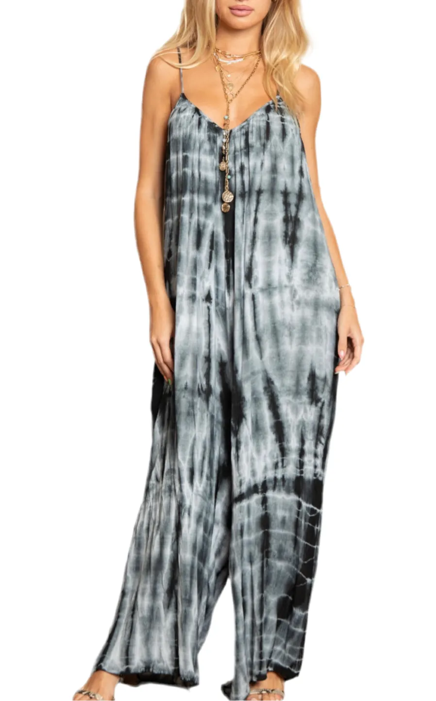 Tie Dyed Gauze Jumpsuit