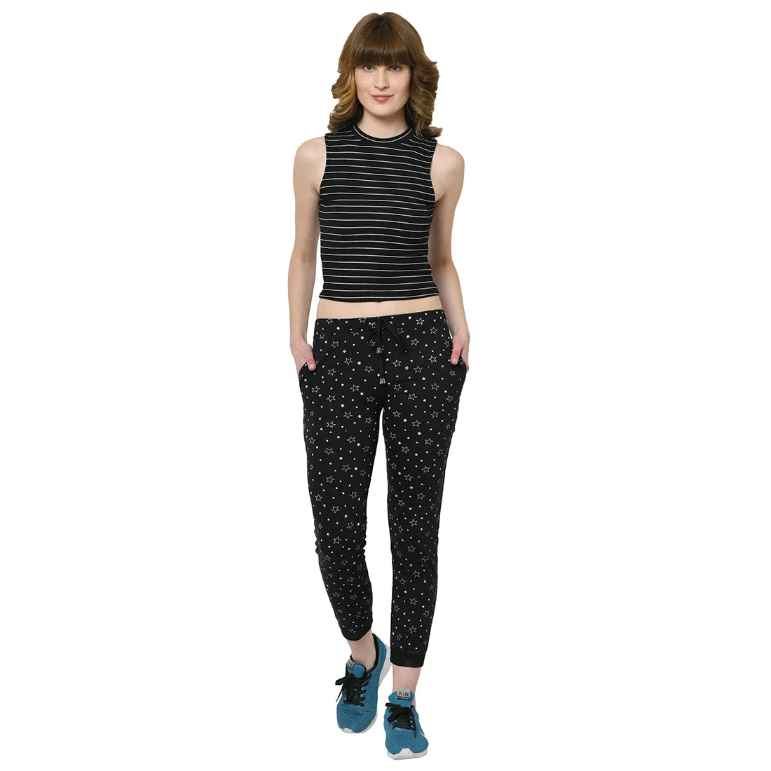 Vimal Jonney Black Trackpant For Women's