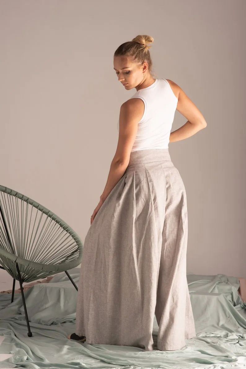 Wide Leg Linen Pants