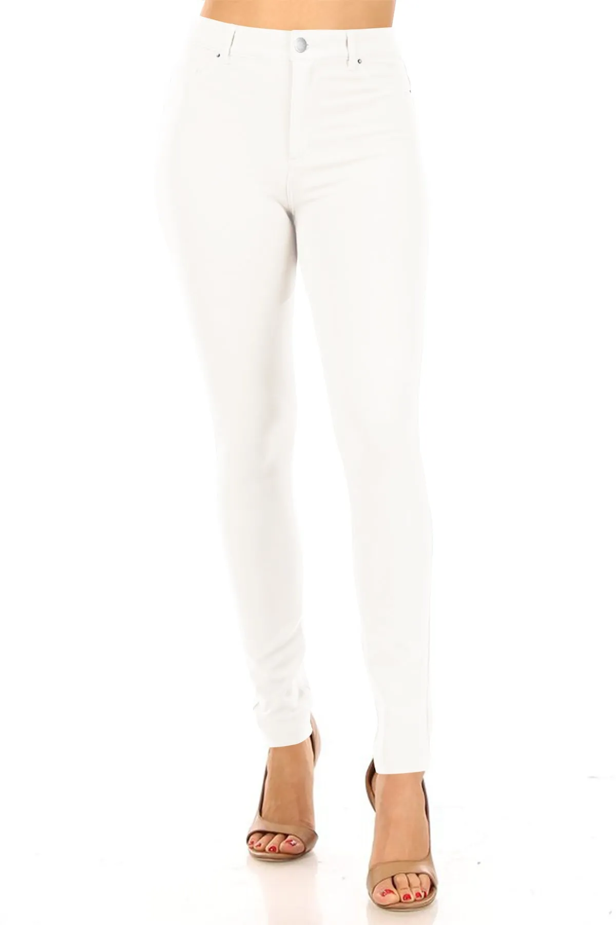 Women's Casual Skinny Ponte Mid-Rise Pants