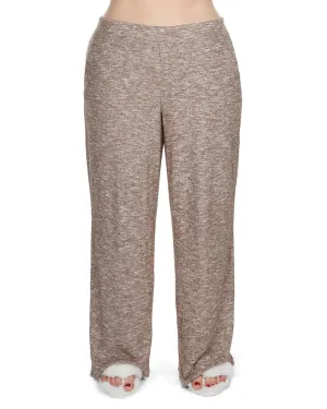 Women's Hacci Wide Leg Soft Lightweight Lounge Pants | Pebble Brown